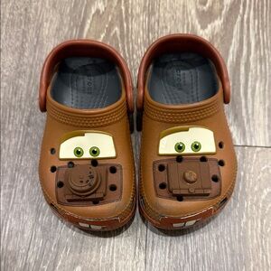 Kids Brown Clogs with Character Design Mater